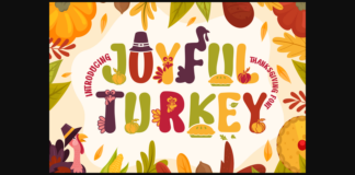 Joyful Turkey Font Poster 1