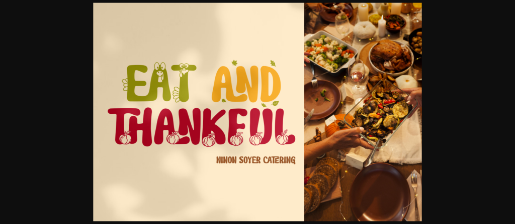 Joyful Turkey Font Poster 7