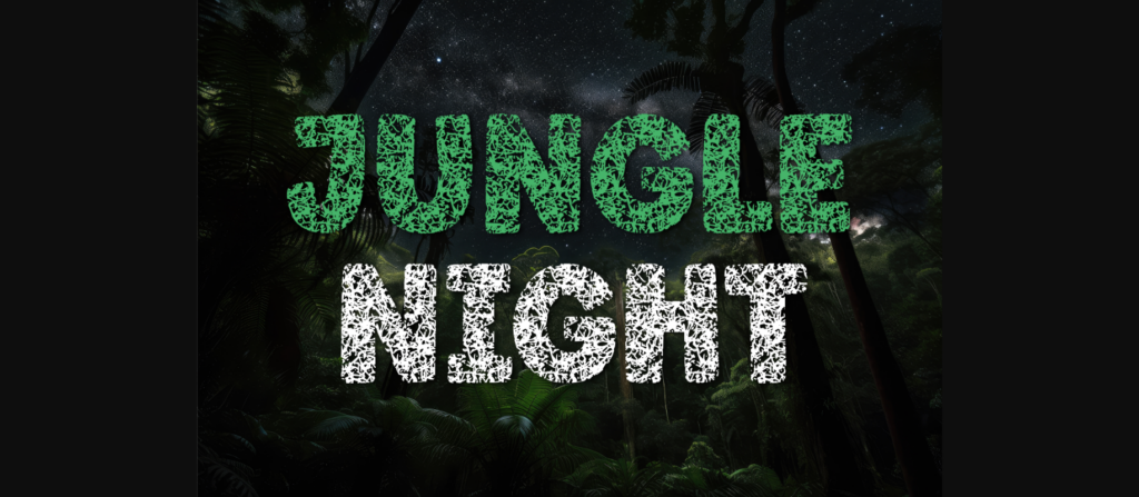 Jungle Night Font Poster 3