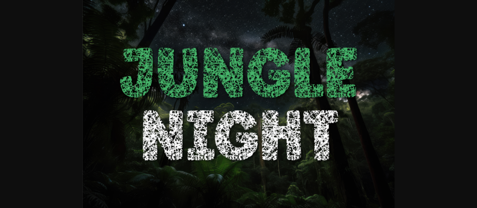 Jungle Night Font Poster 1