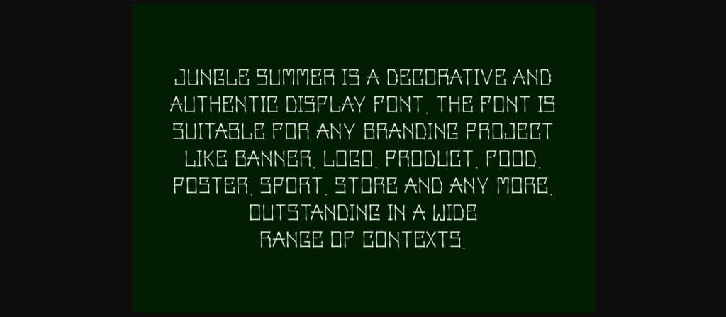 Jungle Summer Font Poster 8