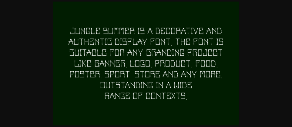 Jungle Summer Font Poster 8