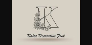 Kalia Monogram Font Poster 1