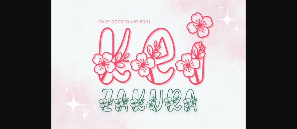 Kei Zakura Font Poster 3