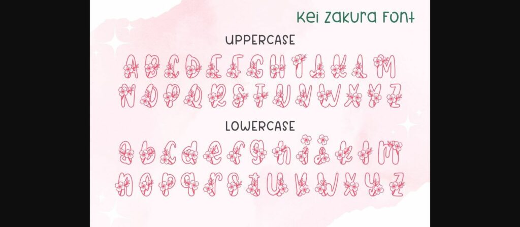 Kei Zakura Font Poster 8