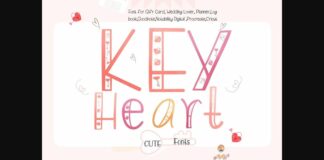 Key Hearts Font Poster 1