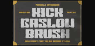 Kick Gaslow Brush Font Poster 1