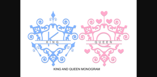 King and Queen Monogram Font Poster 1