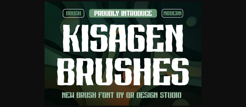 Kisagen Brushes Font Poster 3