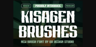 Kisagen Brushes Font Poster 1