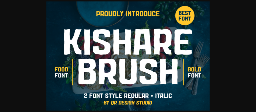 Kishare Brush Font Poster 3