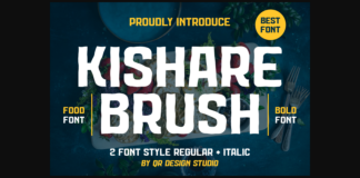 Kishare Brush Font Poster 1