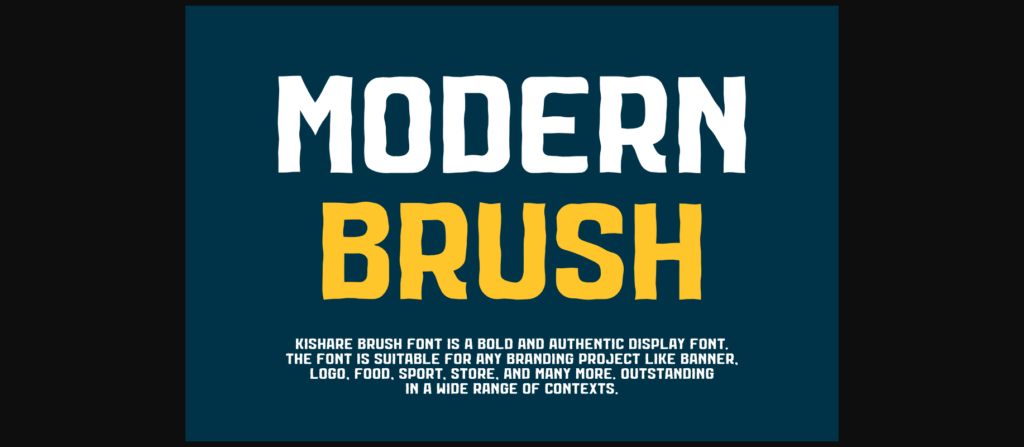 Kishare Brush Font Poster 5