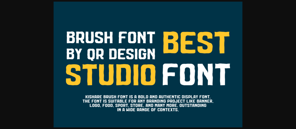 Kishare Brush Font Poster 6