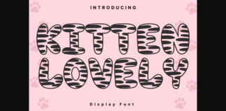 Kitten Lovely Font Poster 1