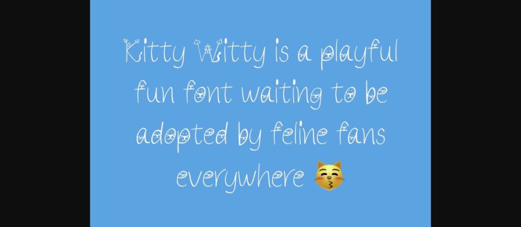 Kitty Witty Font Poster 4