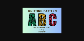 Knitting Pattern Font Poster 1