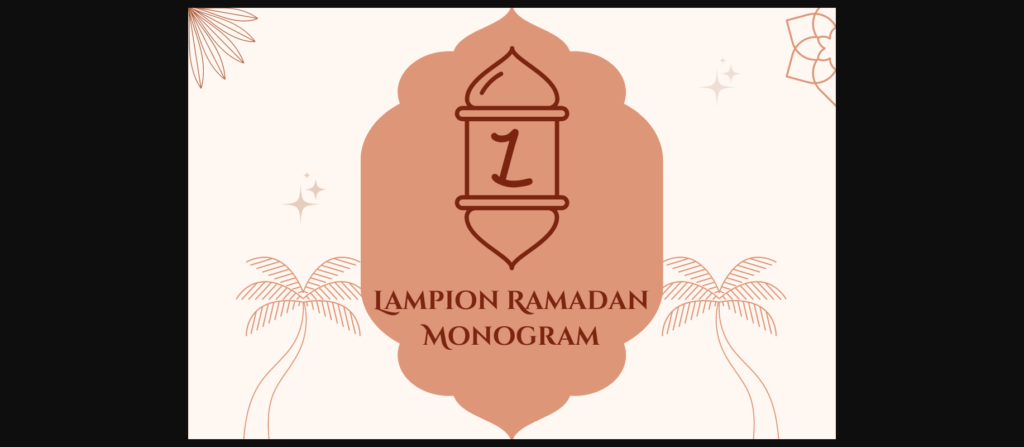 Lampion Ramadan Monogram Font Poster 3