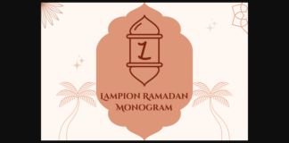 Lampion Ramadan Monogram Font Poster 1