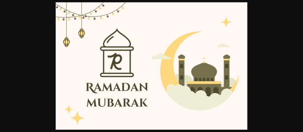 Lampion Ramadan Monogram Font Poster 4