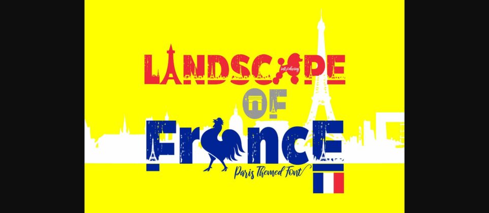 Landscape of France Font Poster 3