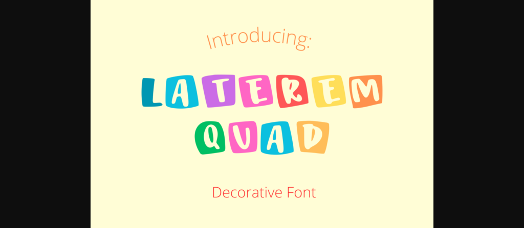 Laterem Quad Font Poster 1