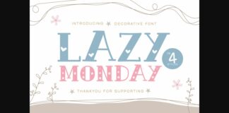 Lazy Monday Font Poster 1