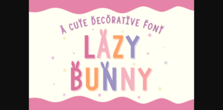 Lazy Bunny Font Poster 1