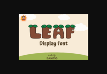 Leaf Font Poster 1