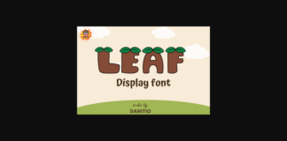 Leaf Font Poster 1