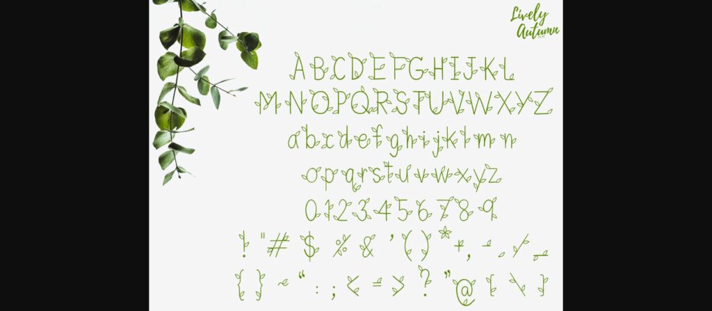 Leaf Font Poster 4