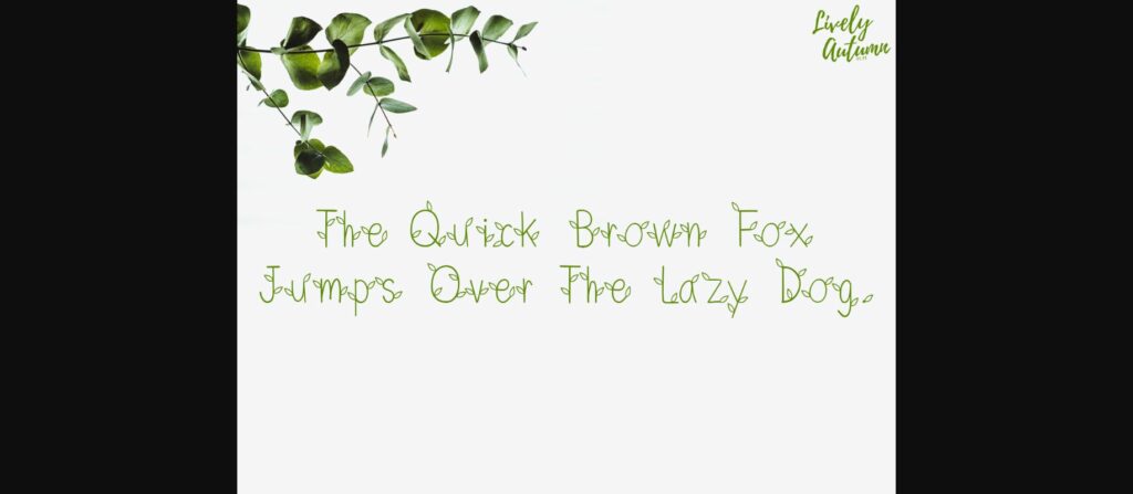 Leaf Font Poster 5