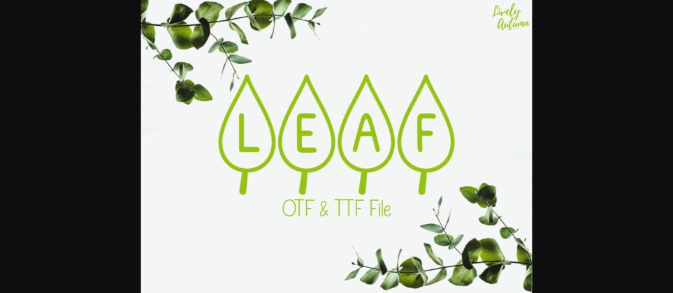 Leaf Font Poster 3
