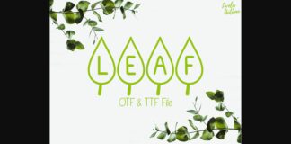 Leaf Font Poster 1