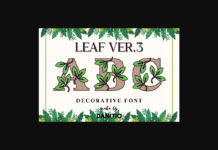 Leaf Ver.3 Font Poster 1