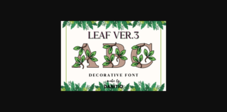 Leaf Ver.3 Font Poster 1