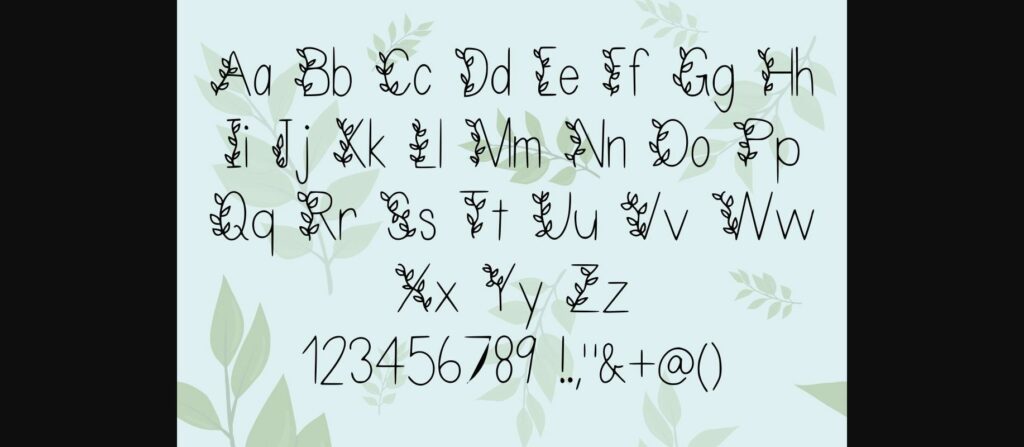 Leafy Delight Font Poster 5