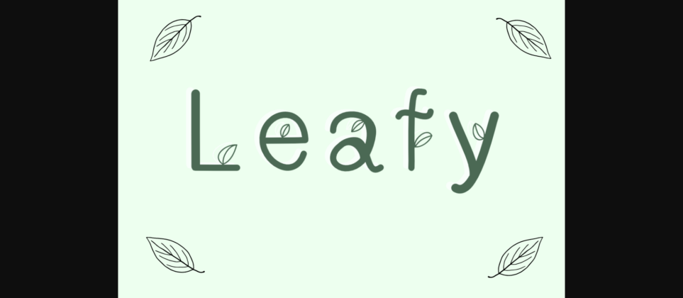 Leafy Font Poster 3