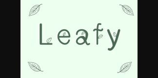 Leafy Font Poster 1