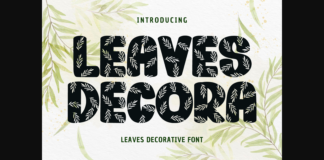 Leaves Decora Font Poster 1