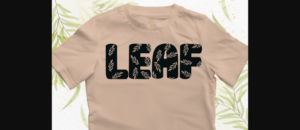 Leaves Decora Font Poster 6