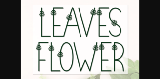 Leaves Flower Font Poster 1
