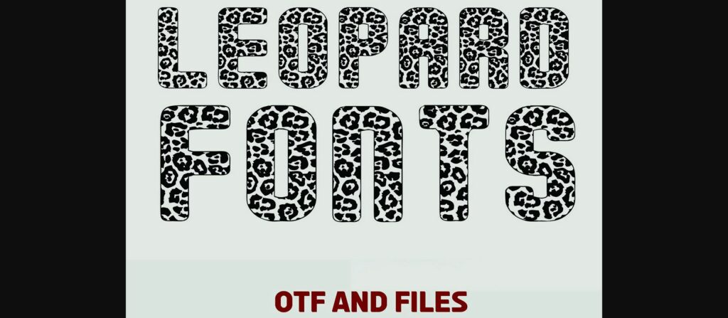 Leopard Font Poster 1