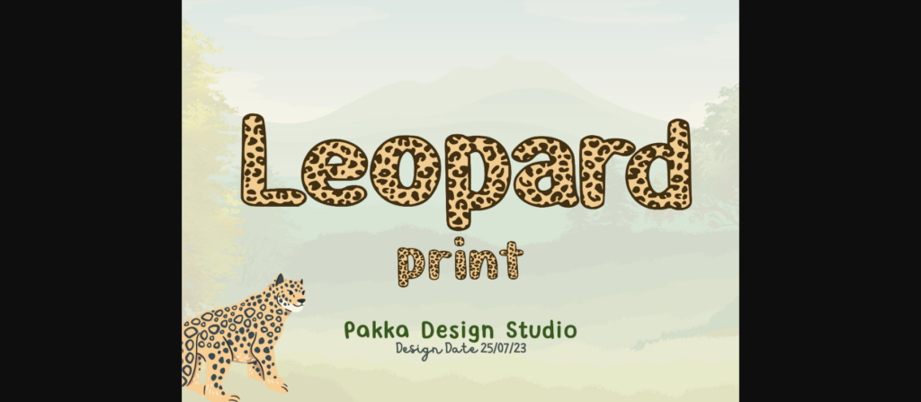 Leopard Print Font Poster 3