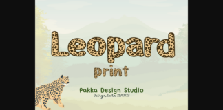 Leopard Print Font Poster 1