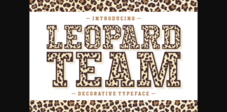 Leopard Team Font Poster 1