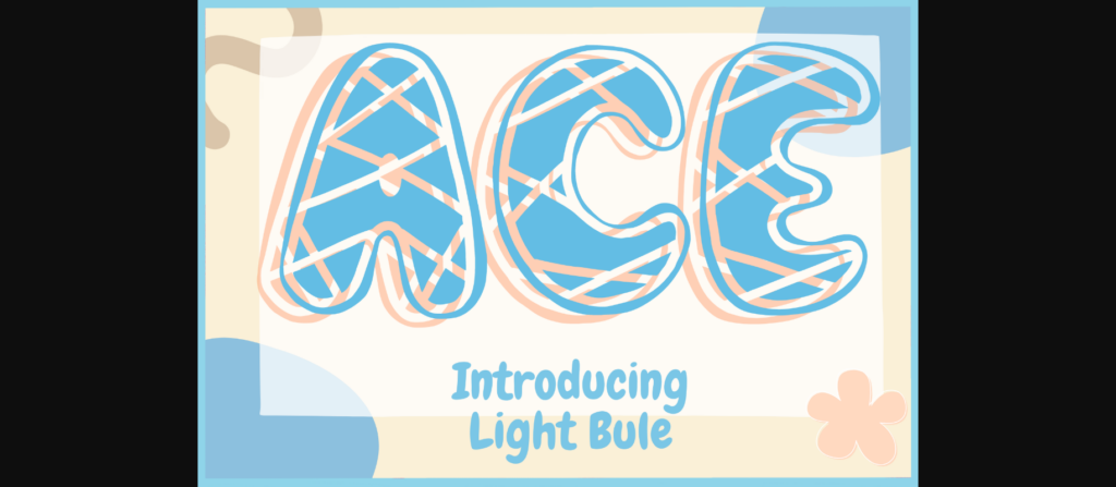 Light Blue Font Poster 3