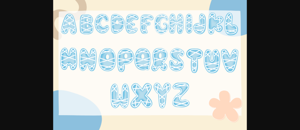 Light Blue Font Poster 2