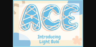 Light Blue Font Poster 1