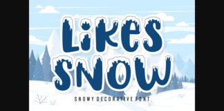 Likes Snow Font Poster 1